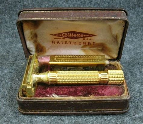 antique shaver in metal box aristocrate|Collectible Shaving Sets for sale .